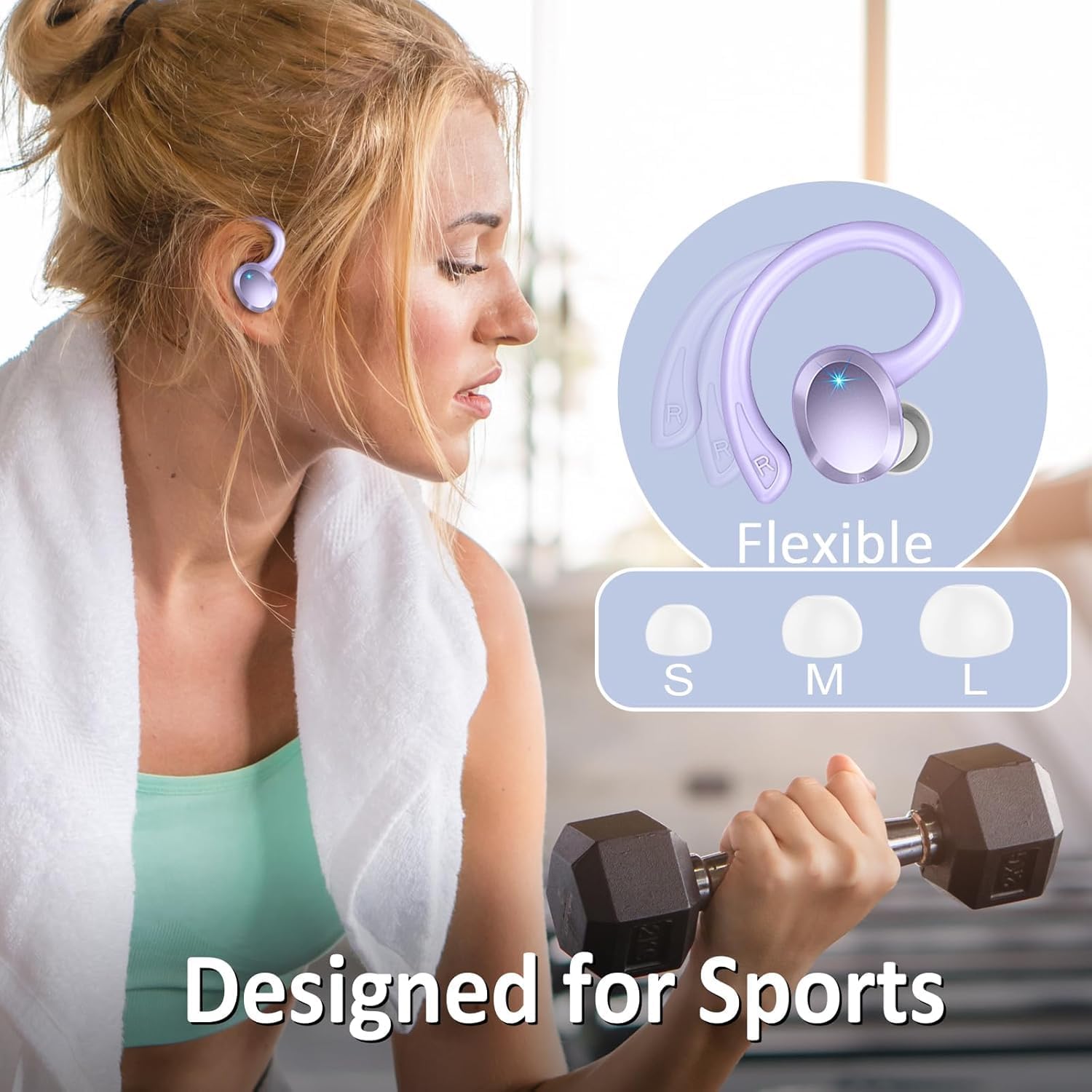 Wireless Earbuds Bluetooth Headphones Sport Noise Cancelling Rulefiss Q38