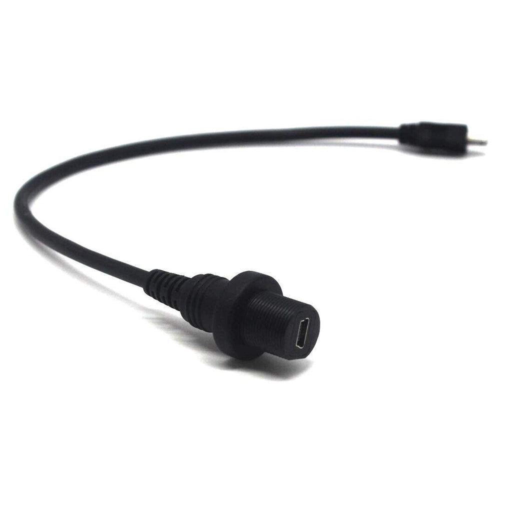 Mini Cable USB Male to Female Panel Mount 30cm Waterproof Dashboard