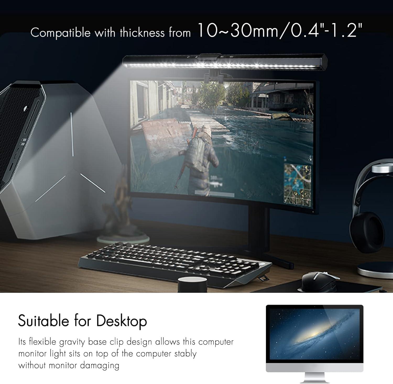 Neoglint Computer Monitor Light, e-Reading LED Desk Lamp, USB Powered