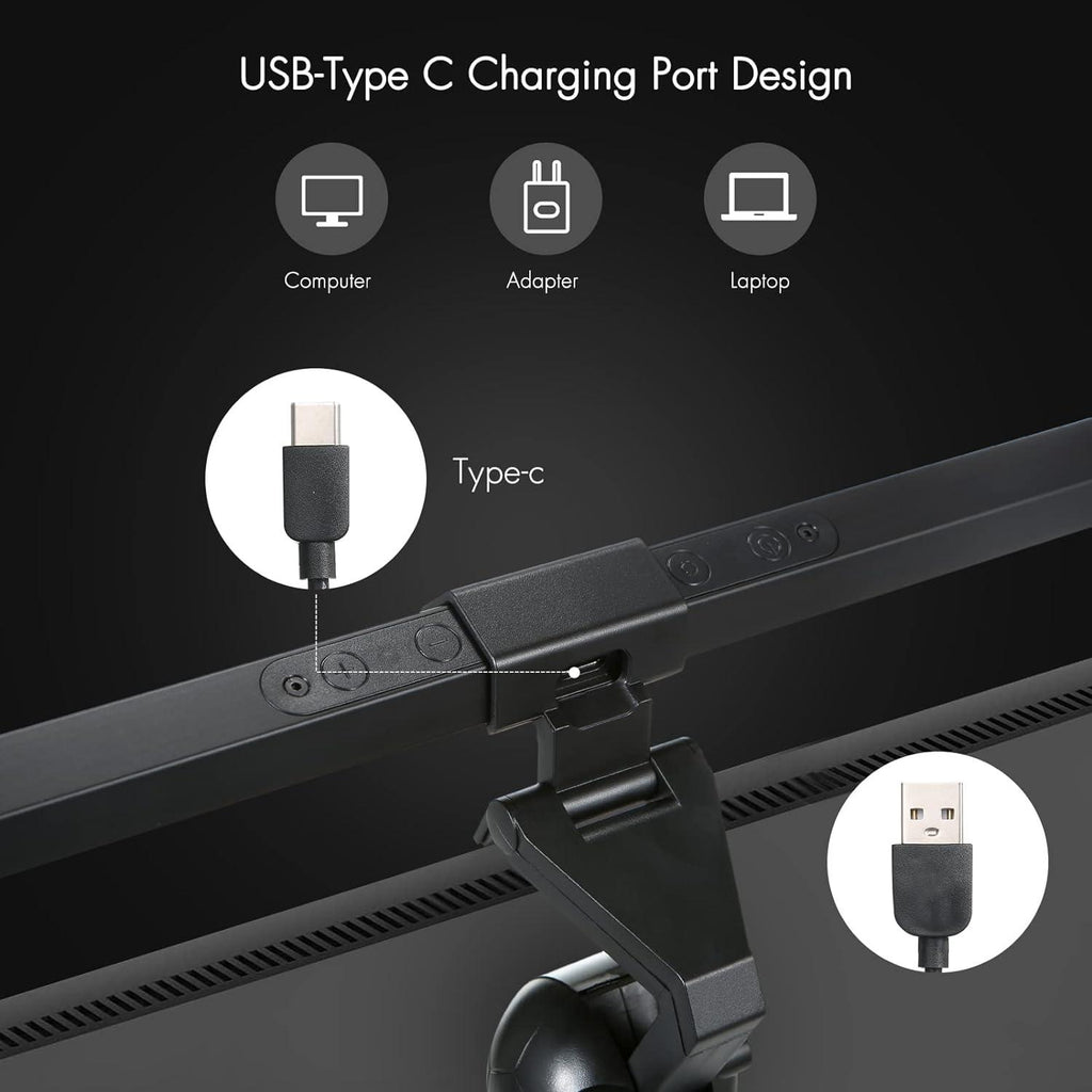 Neoglint Computer Monitor Light, e-Reading LED Desk Lamp, USB Powered